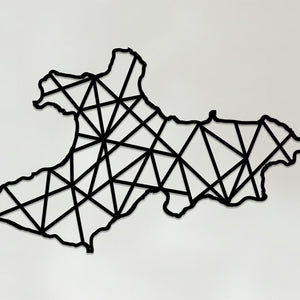 Geometric Union Island Art - Wooden Country Wall Art - Union Island Gift