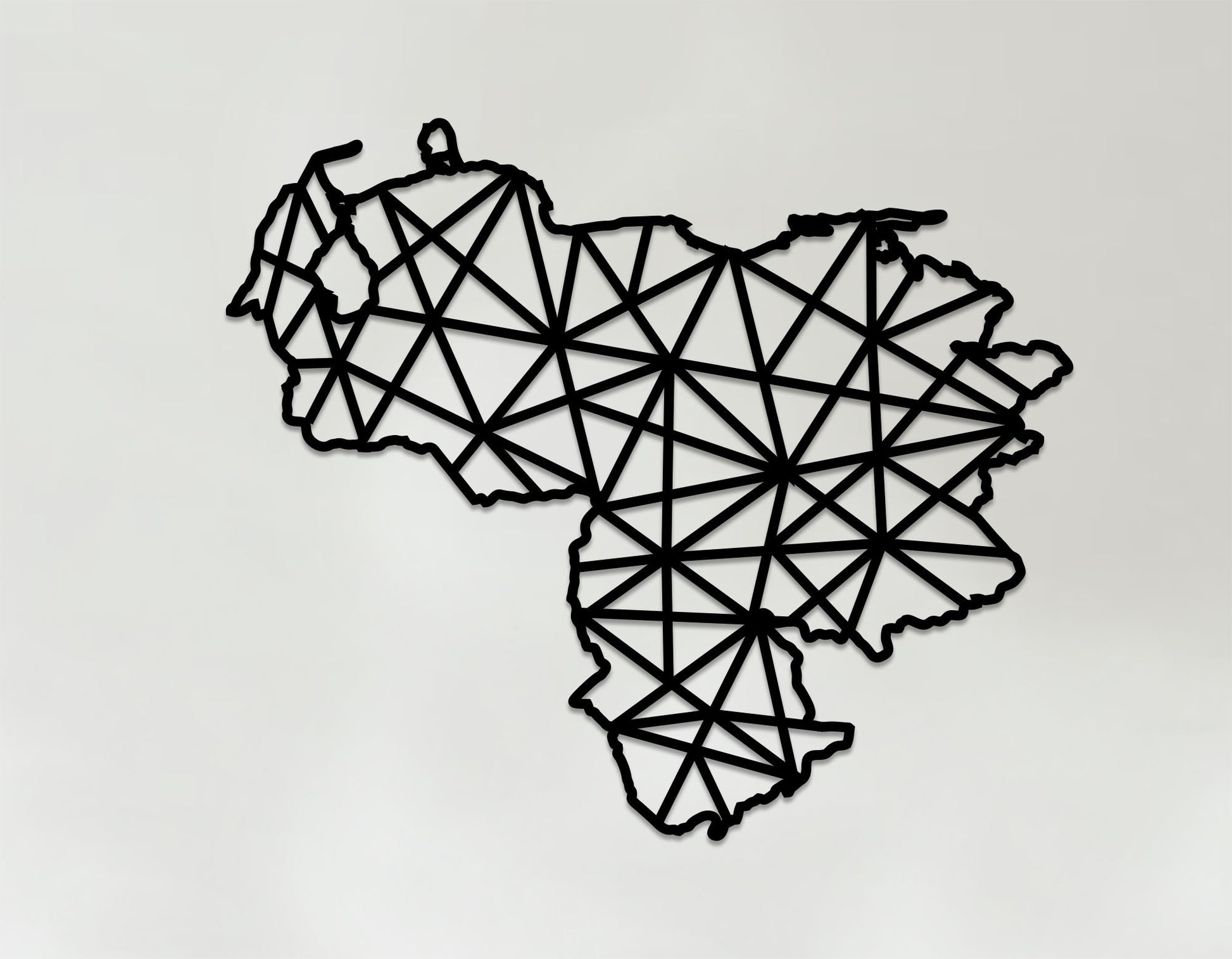 Geometric Venezuela Art - Wooden Country Wall Art - Venezuela Gift