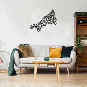 Geometric Cornwall Art - Wooden Country Wall Art - Cornwall Gift