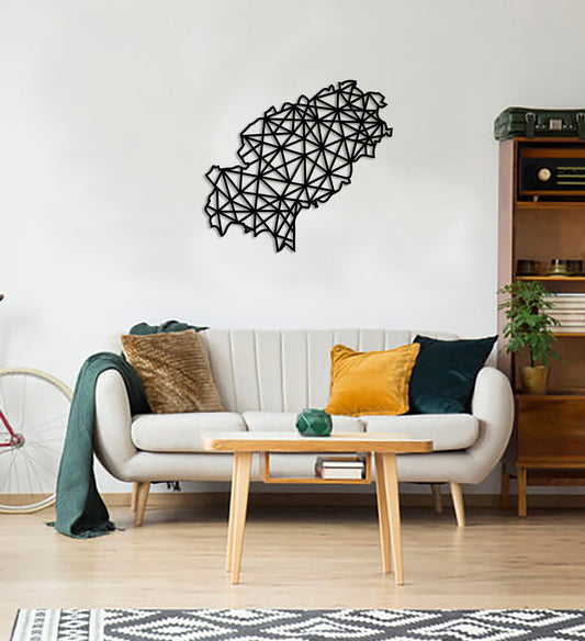 Geometric Ibiza Art - Wooden Country Wall Art - Ibiza Gift