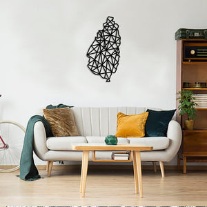 Geometric St Lucia Art - Wooden Country Wall Art - Saint Lucia Gift