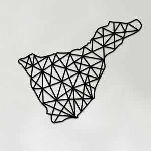Geometric Tenerife Art - Wooden Country Wall Art - Tenerife Gift