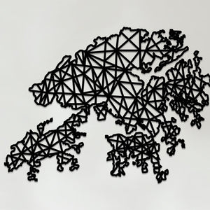 Geometric Hong Kong Art - Wooden Country Wall Art - Scotland Gift
