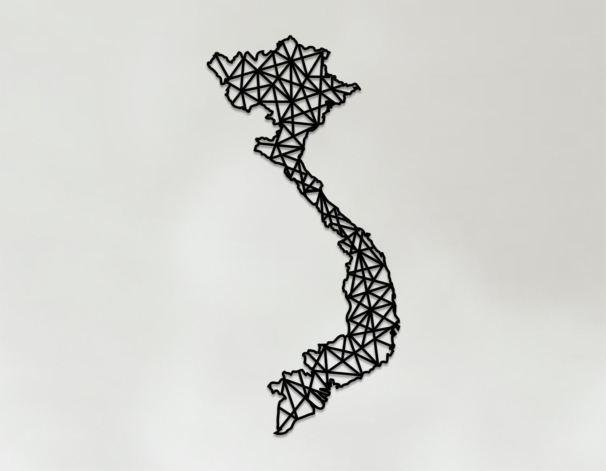 Geometric Vietnam Art - Wooden Country Wall Art - Vietnam Gift