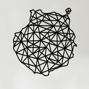 Geometric Gran Canaria Art - Wooden Country Wall Art - Gran Canaria Gift