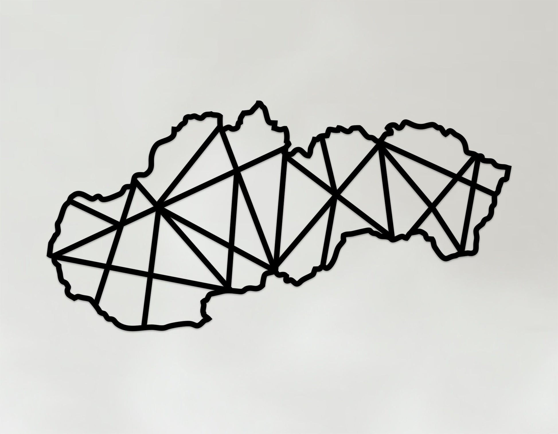 Geometric Slovakia Art - Wooden Country Wall Art - Slovakia Gift
