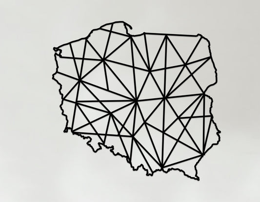 Geometric Poland Art - Wooden Country Wall Art - Poland Gift