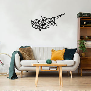 Geometric Cyprus Art - Wooden Country Wall Art - Cyprus Gift