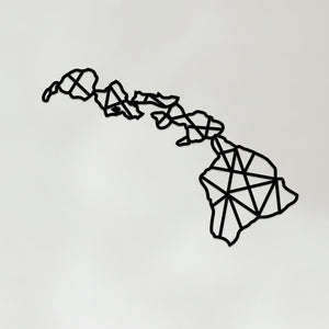 Geometric Hawaii Art - Wooden Country Wall Art - Hawaii Gift