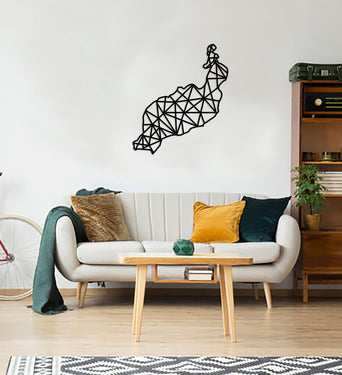 Geometric Lanzarote Art - Wooden Country Wall Art - Lanzarote Gift