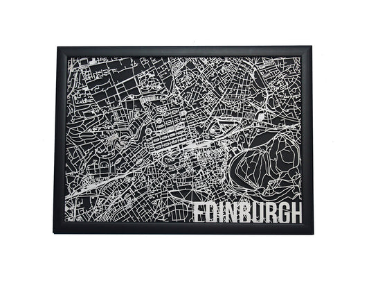 Edinburgh Wood Map Laser Cut Street Maps Wooden Map