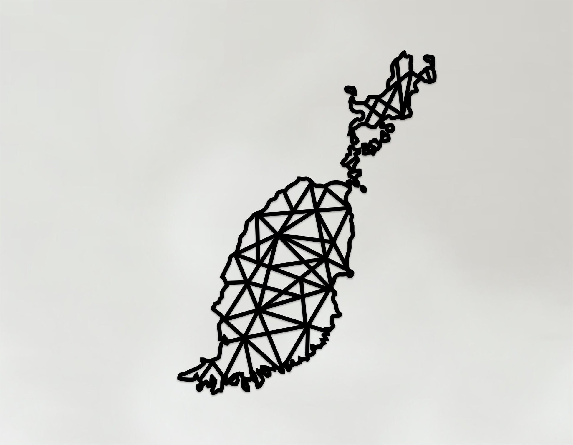 Geometric Grenada Art - Wooden Country Wall Art - Grenada Gift