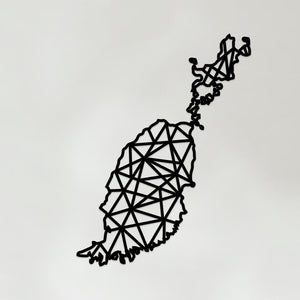Geometric Grenada Art - Wooden Country Wall Art - Grenada Gift
