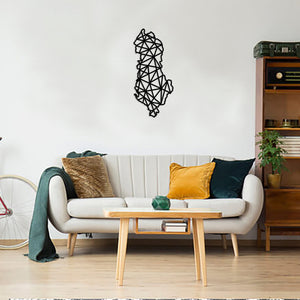 Geometric Albania Art - Wooden Country Wall Art - Albania Gift