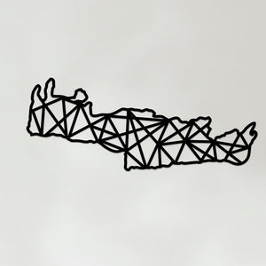 Geometric Crete Art - Wooden Country Wall Art - Crete Gift