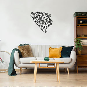 Geometric  Bosnia and Herzegovina Art - Wooden Country Wall Art -  Bosnia and Herzegovina Gift