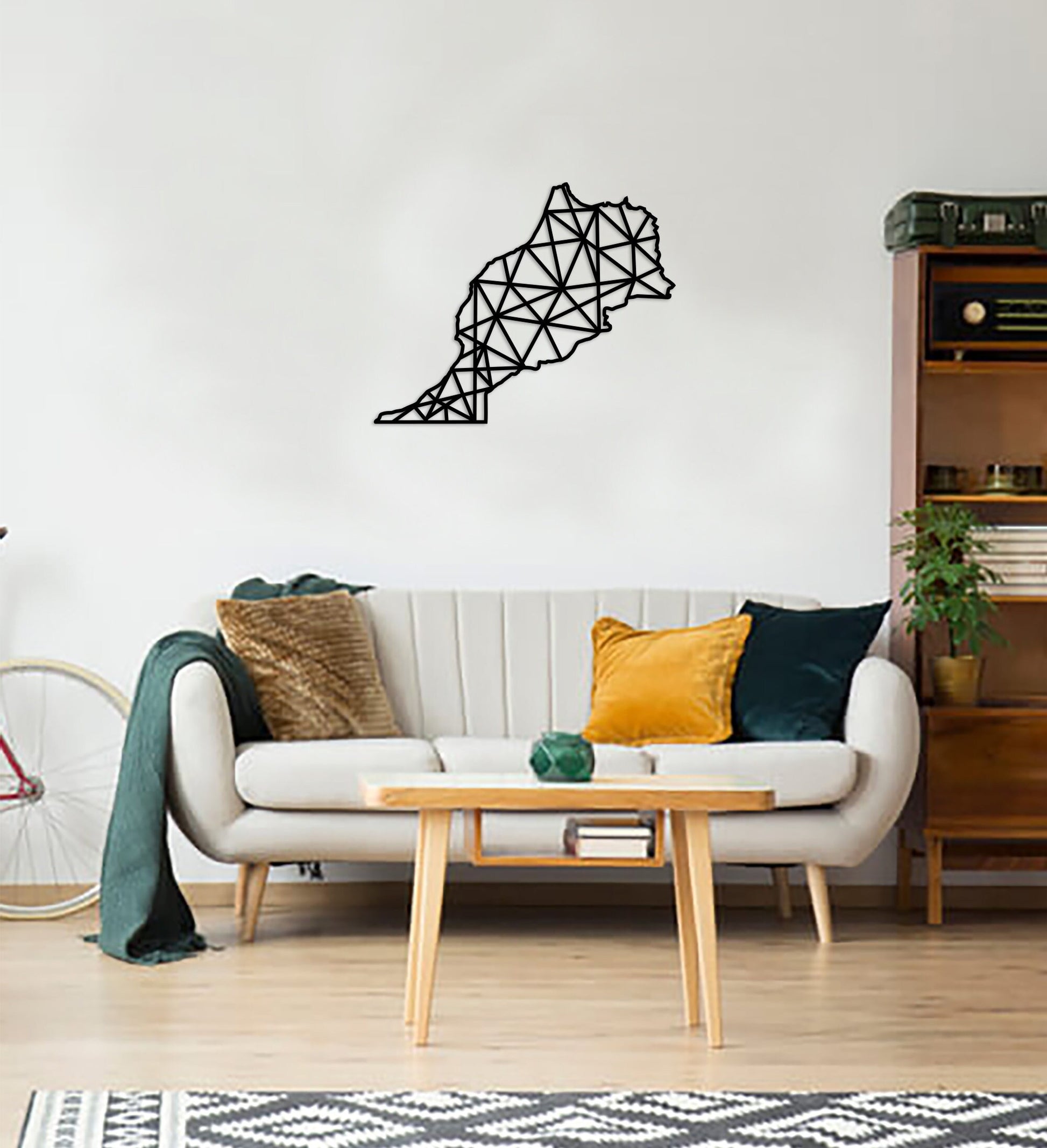 Geometric Morocco Art - Wooden Country Wall Art - Morocco Gift
