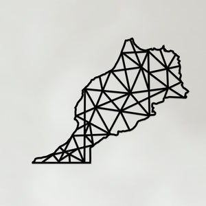 Geometric Morocco Art - Wooden Country Wall Art - Morocco Gift