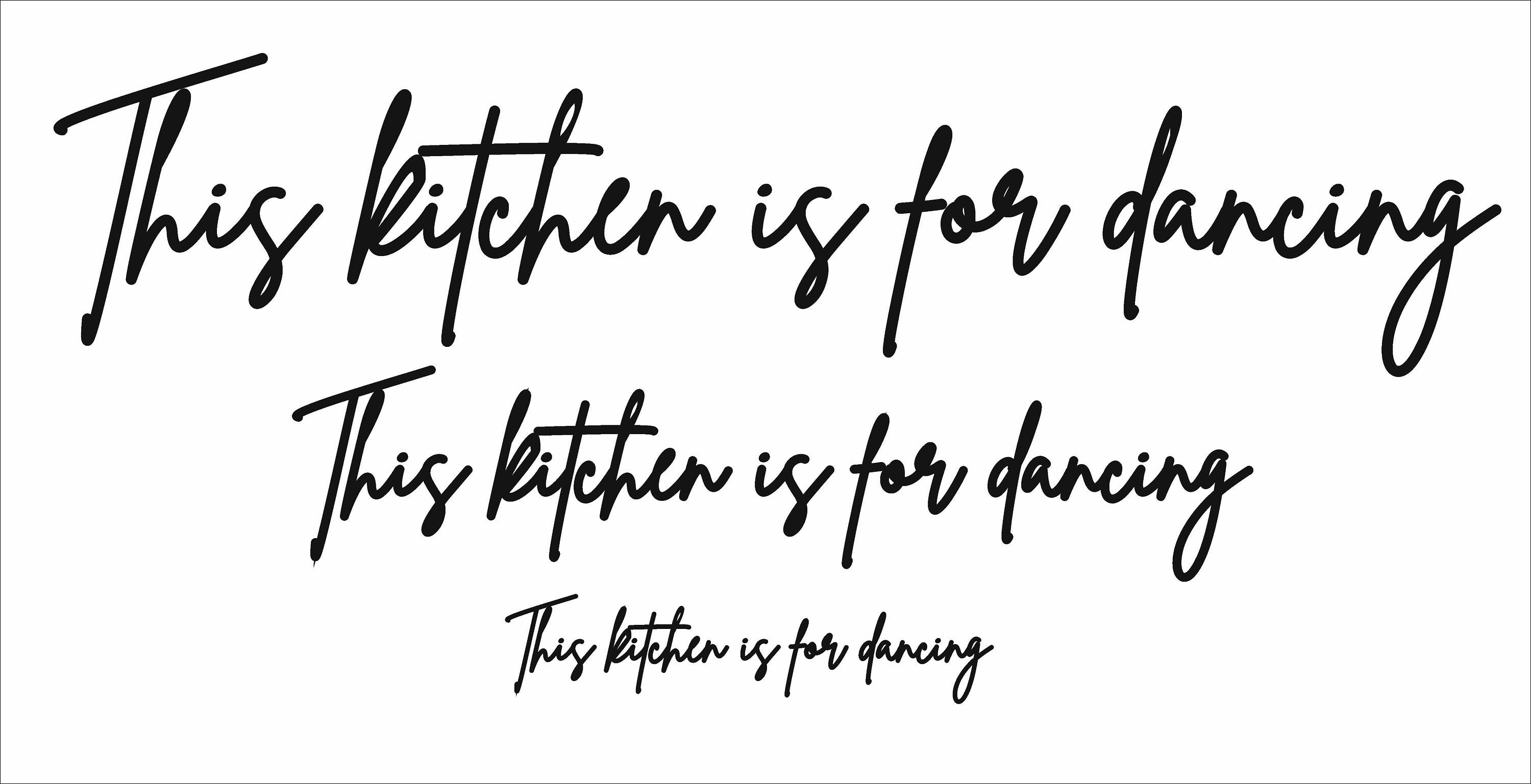 This Kitchen is for Dancing Art - Wooden Word Text Art - Kitchen Art Gift - Font 2