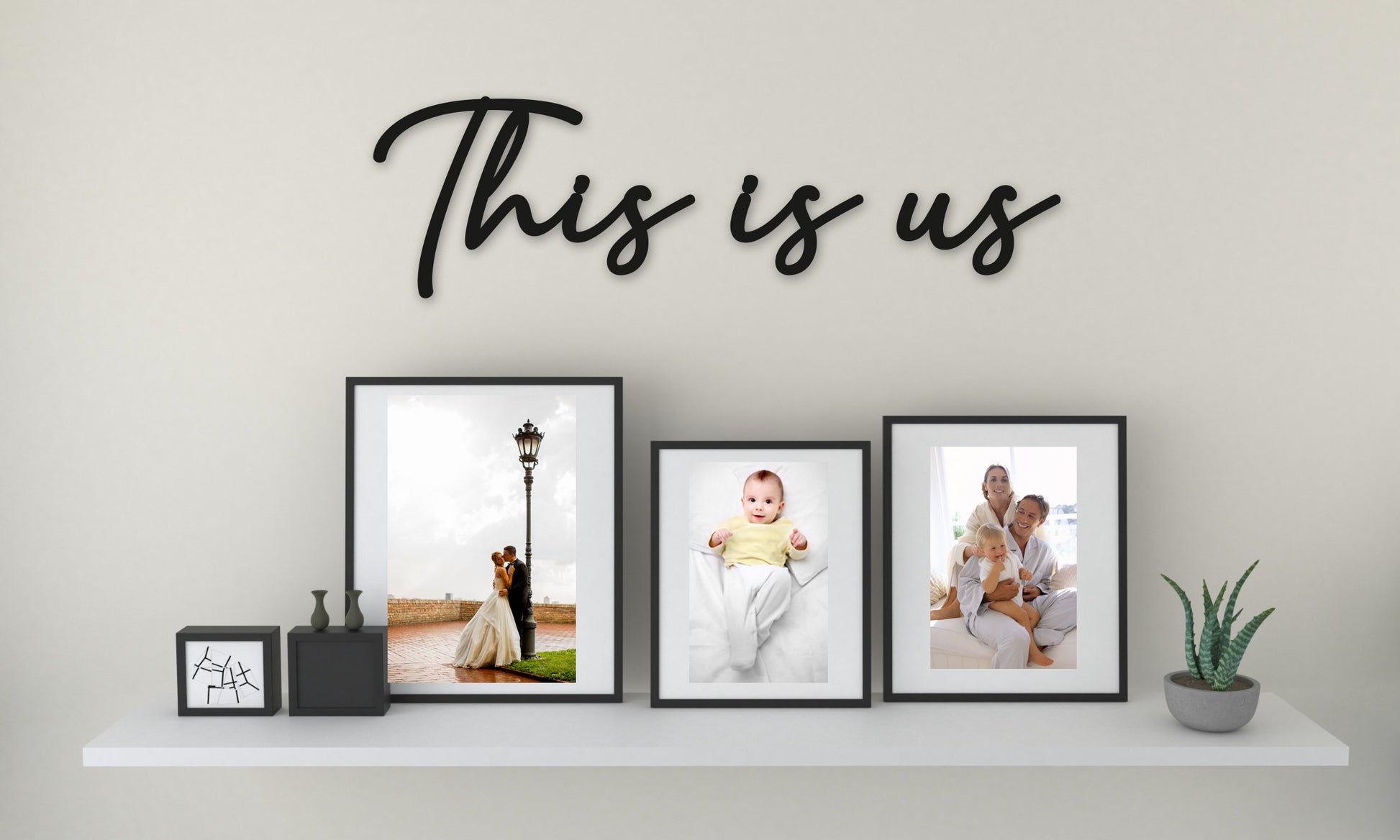 This Is Us Word Art - Wooden Word Text Art - House Home Art Gift - Font 2