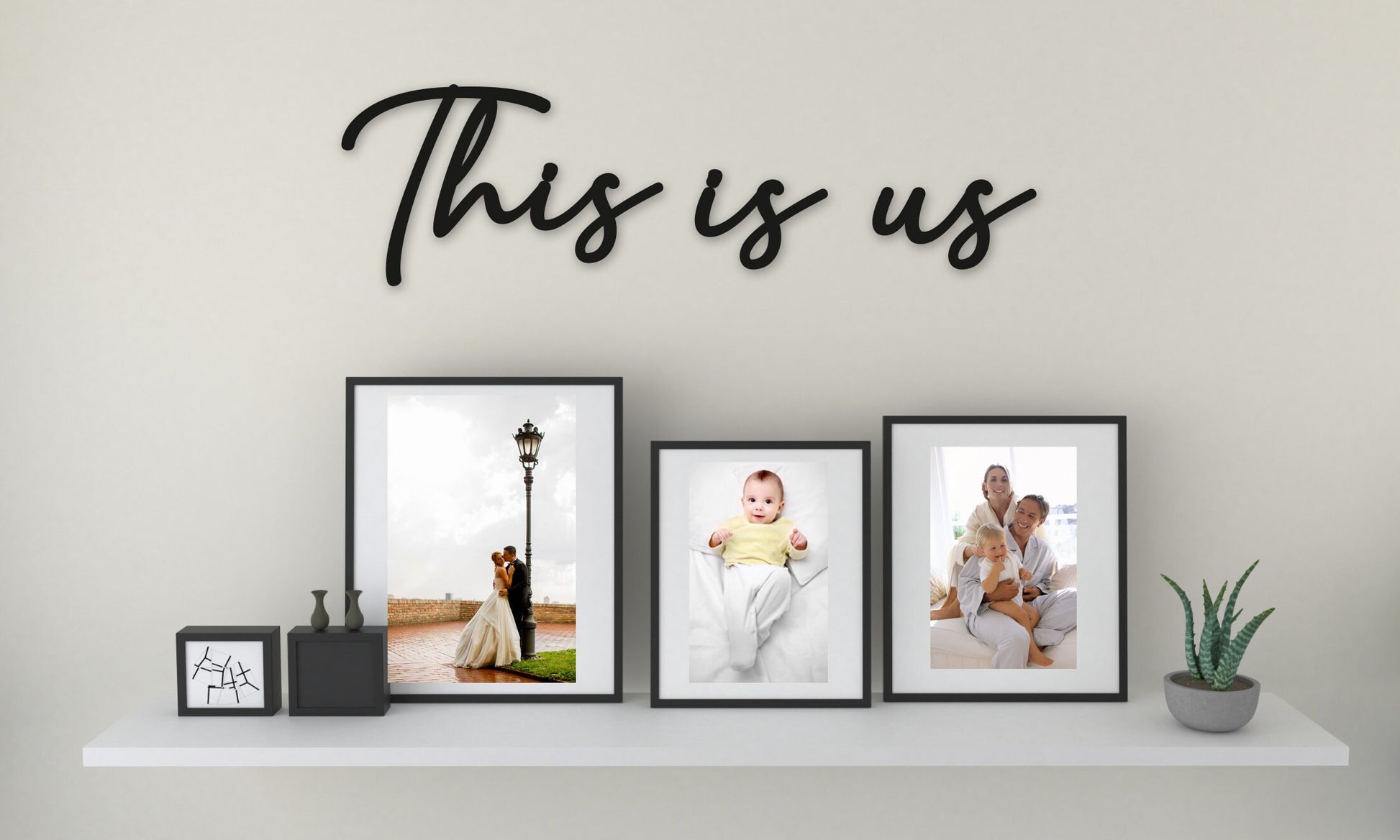 This Is Us Word Art - Wooden Word Text Art - House Home Art Gift - Font 2