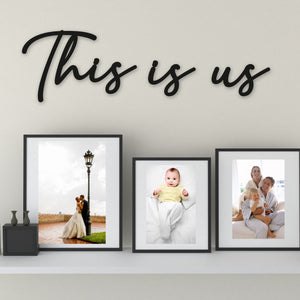 This Is Us Word Art - Wooden Word Text Art - House Home Art Gift - Font 2