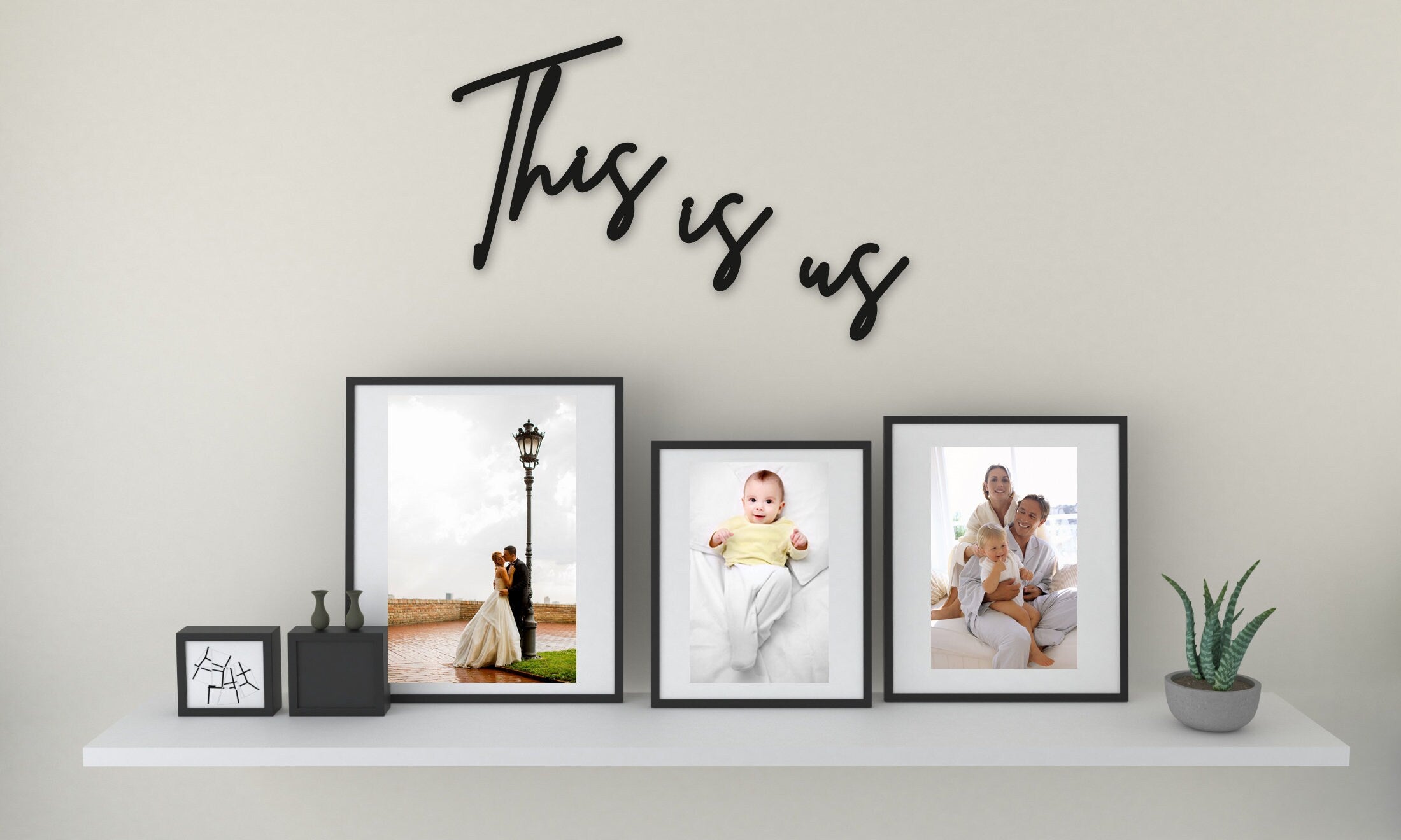 This Is Us Word Art - Wooden Word Text Art - Home House Art Gift - Font 1
