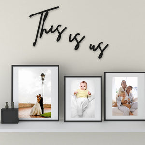 This Is Us Word Art - Wooden Word Text Art - Home House Art Gift - Font 1