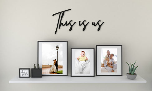This Is Us Word Art - Wooden Word Text Art - Home House Art Gift - Font 1
