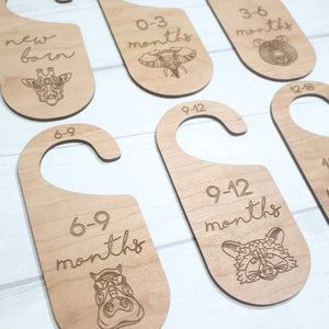 Baby Wardrobe Dividers - Baby Closet Dividers - Baby Shower Gift- New Baby Present - Nursery Decor - Animals Set