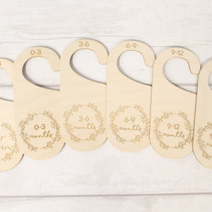 Baby Wardrobe Dividers - Baby Closet Dividers - Baby Shower Gift- New Baby Present - Nursery Decor - Wreath Set