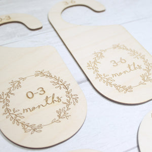 Baby Wardrobe Dividers - Baby Closet Dividers - Baby Shower Gift- New Baby Present - Nursery Decor - Wreath Set