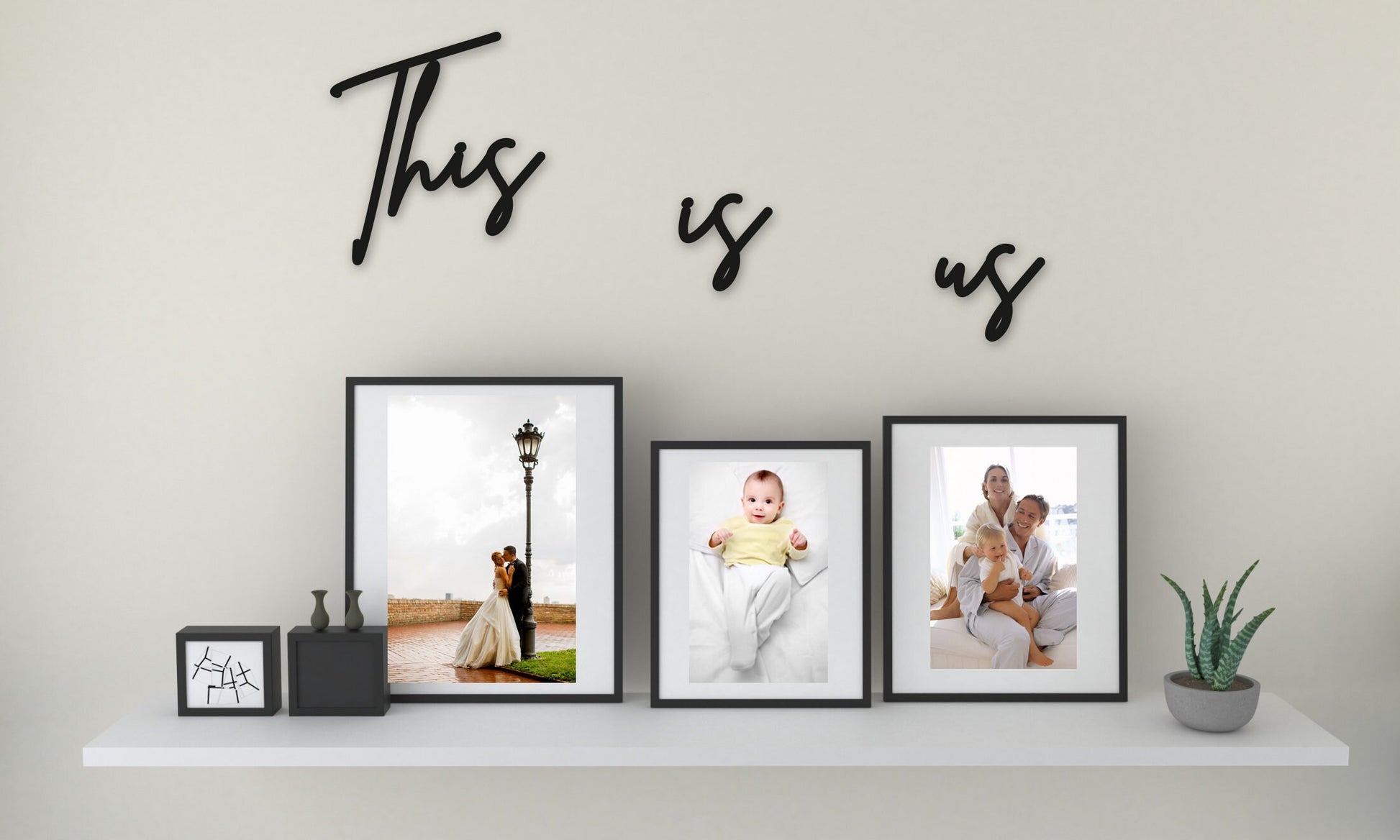 This Is Us Word Art - Wooden Word Text Art - Home House Art Gift - Font 1