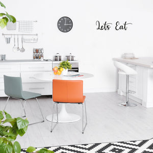Let's Eat - Text Art - Wooden Word Text Art - Kitchen Art Gift - Font 1