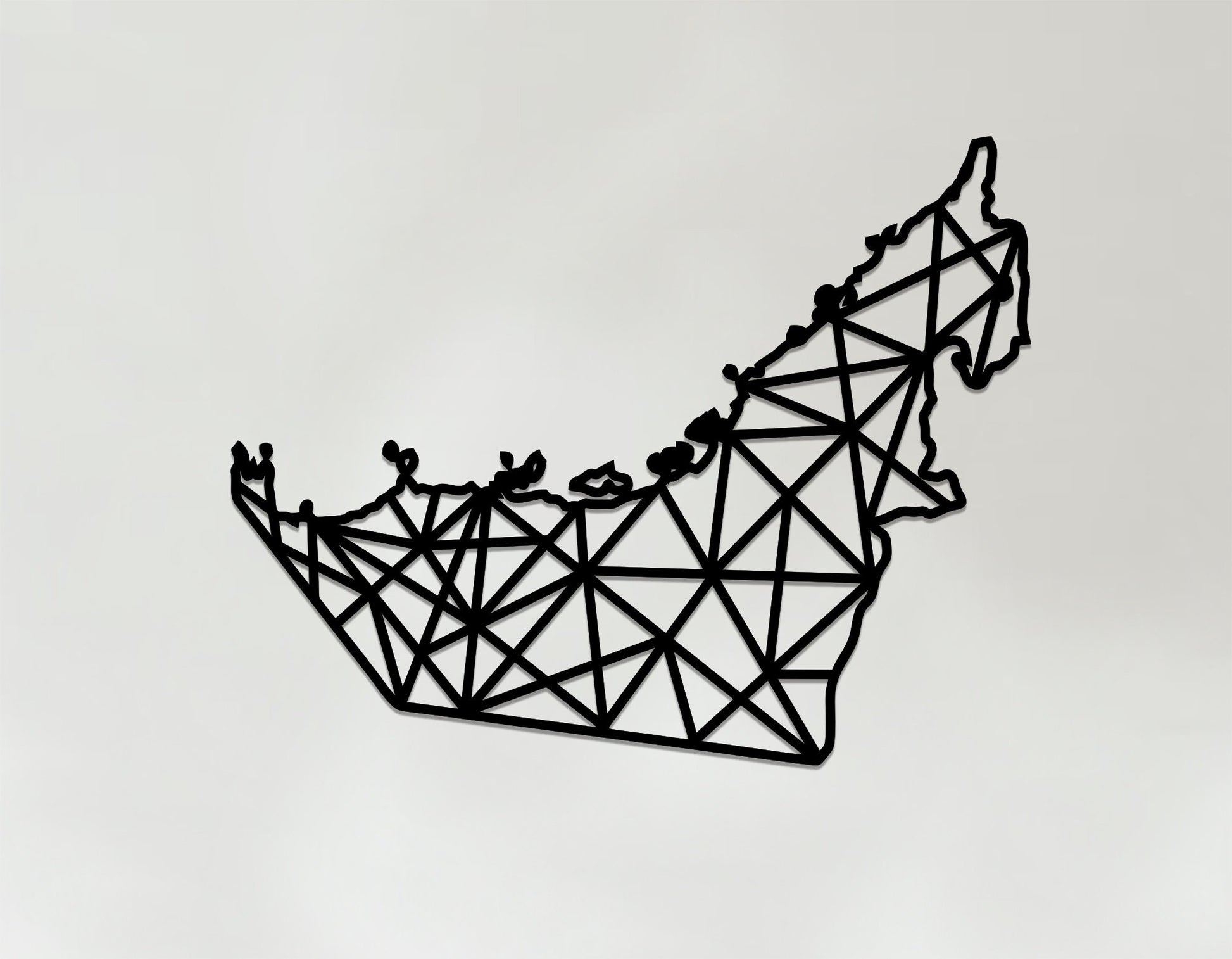 Geometric United Arab Emirates - Wooden Country Wall Art - United Arab Emirates - UAE