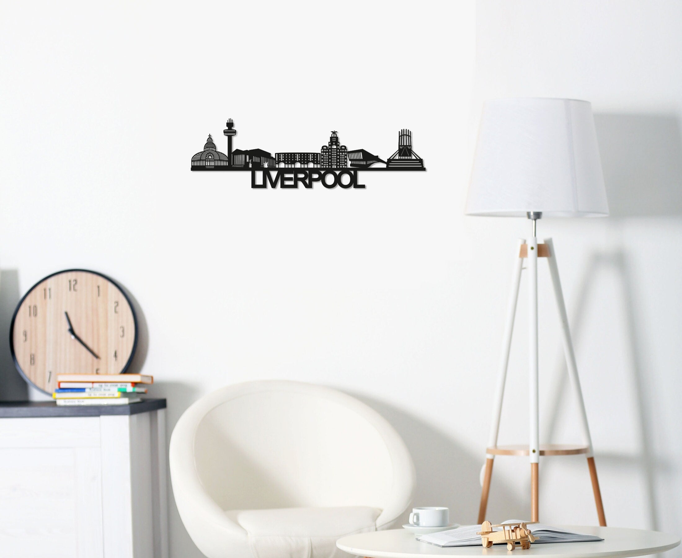 Liverpool Skyline - Liverpool  Gift - Skyline Art