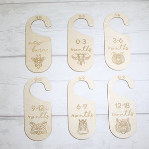 Baby Wardrobe Dividers - Baby Closet Dividers - Baby Shower Gift- New Baby Present - Nursery Decor - Animals Set