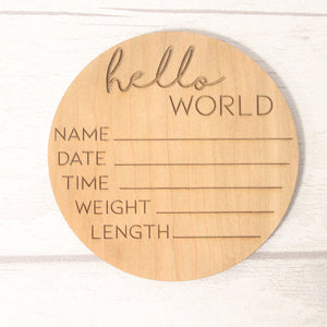 Baby's First Months New Baby Milestone Cards Sets - Hello World  - New Baby Photo Prop - Baby Shower Gift - New Born gifts - Cherry