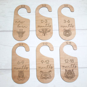 Baby Wardrobe Dividers - Baby Closet Dividers - Baby Shower Gift- New Baby Present - Nursery Decor - Animals Set