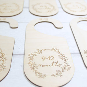 Baby Wardrobe Dividers - Baby Closet Dividers - Baby Shower Gift- New Baby Present - Nursery Decor - Wreath Set