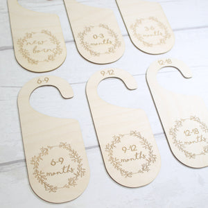 Baby Wardrobe Dividers - Baby Closet Dividers - Baby Shower Gift- New Baby Present - Nursery Decor - Wreath Set
