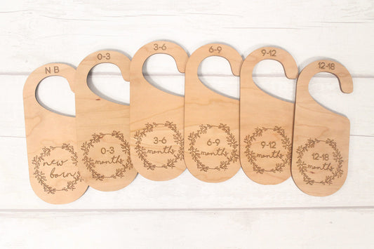 Baby Wardrobe Dividers - Baby Closet Dividers - Baby Shower Gift- New Baby Present - Nursery Decor - Wreath Set