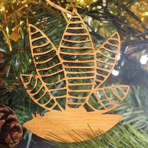 Succulen Christmas Tree Decoration - Plant Mum - Succulen Lover - Plant Dad-  Succulent Christmas Ornament Laser Cut Set of 4
