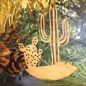 Succulen Christmas Tree Decoration - Plant Mum - Succulen Lover - Plant Dad-  Succulent Christmas Ornament Laser Cut Set of 4