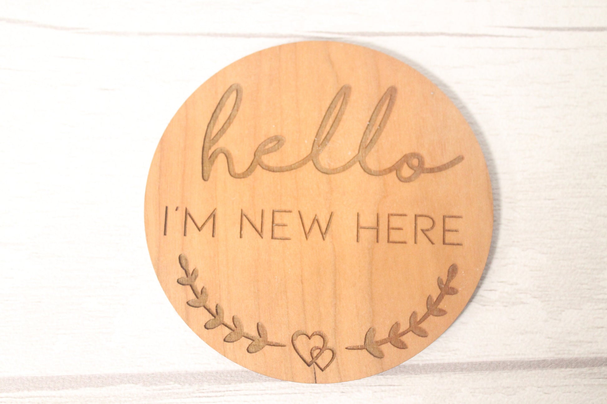 Baby's First Months New Baby Milestone Cards Sets - Hello World  - New Baby Photo Prop - Baby Shower Gift - New Born gifts - Cherry