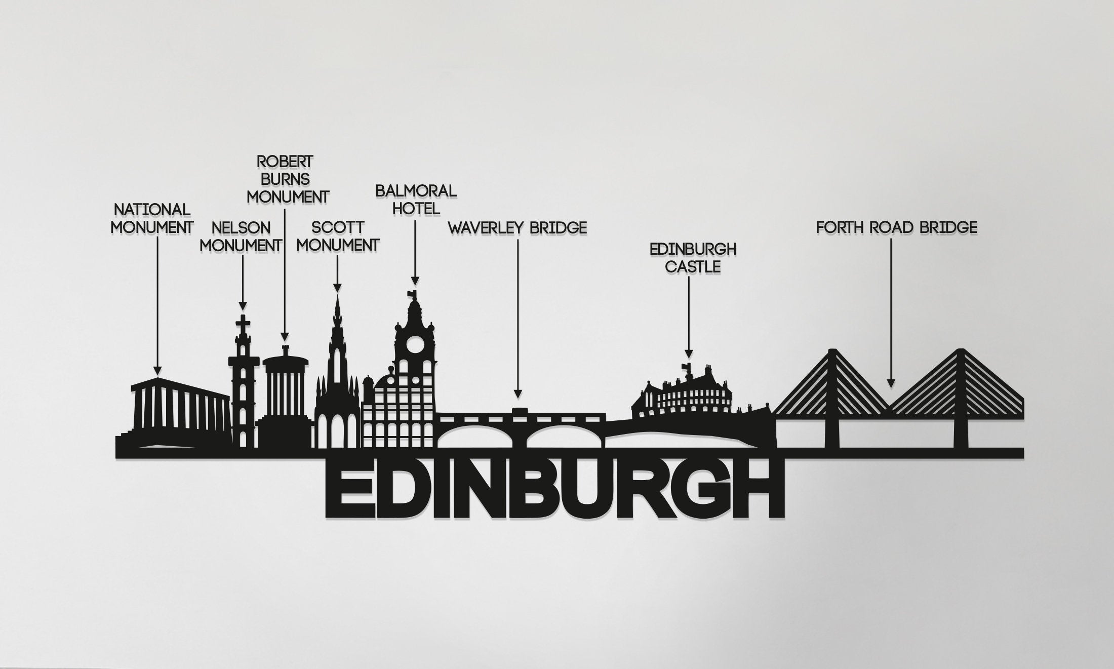 Edinburgh Skyline - Edinburgh Gift - Skyline Art