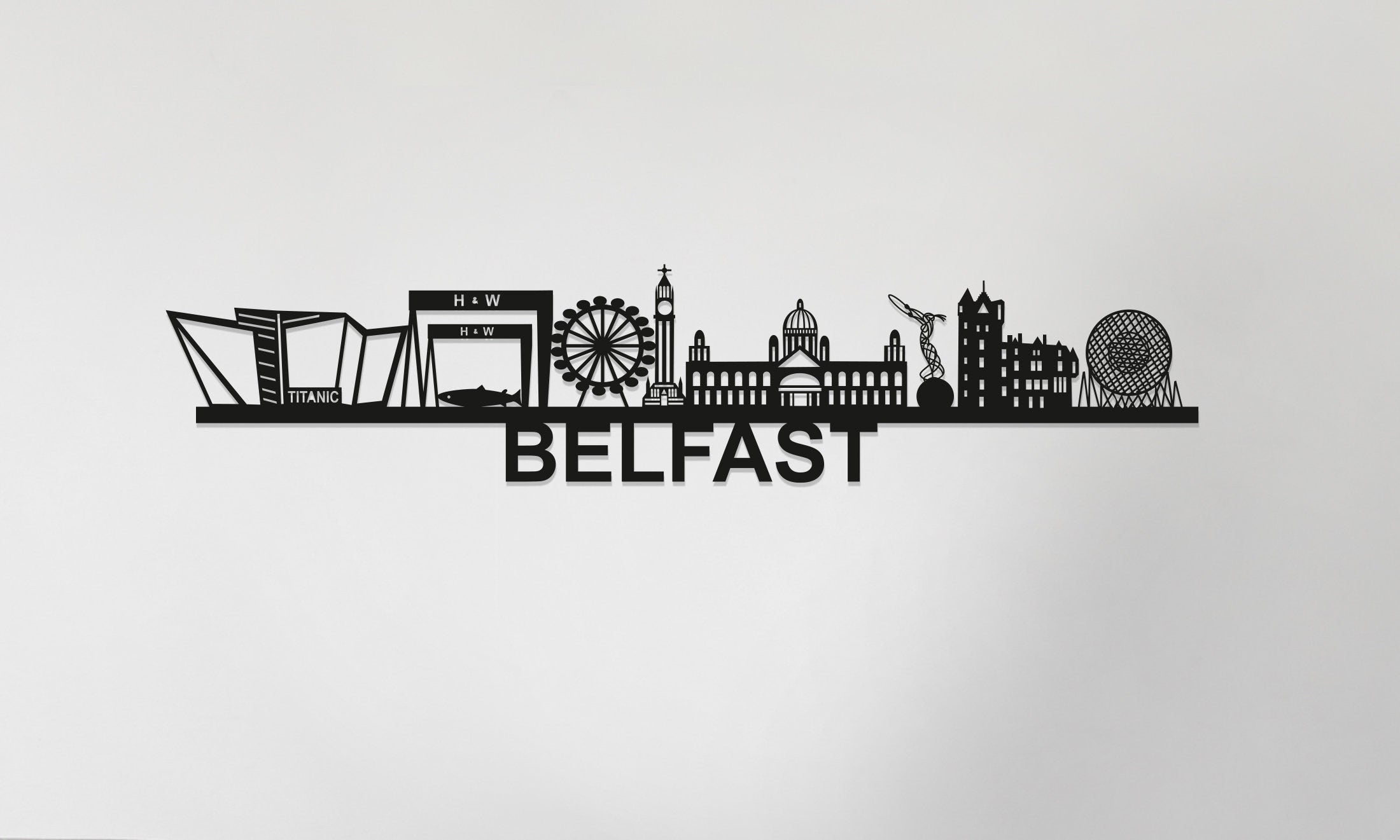 Belfast Skyline - Belfast Gift - Skyline Art