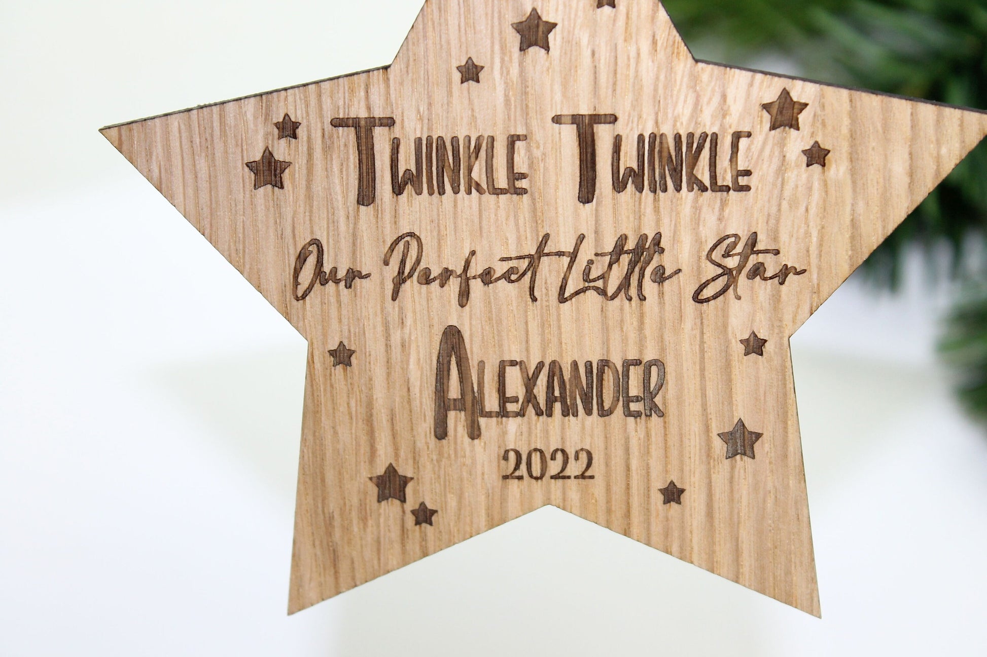 Personalised Christmas Bauble - Twinkle Twinkle Our Perfect Little Star - Custom Christmas Ornaments