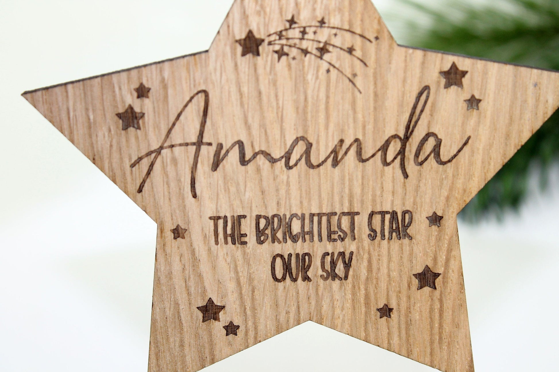 Personalised Christmas Bauble - Brightest Star In Our Sky - Custom Christmas Ornaments