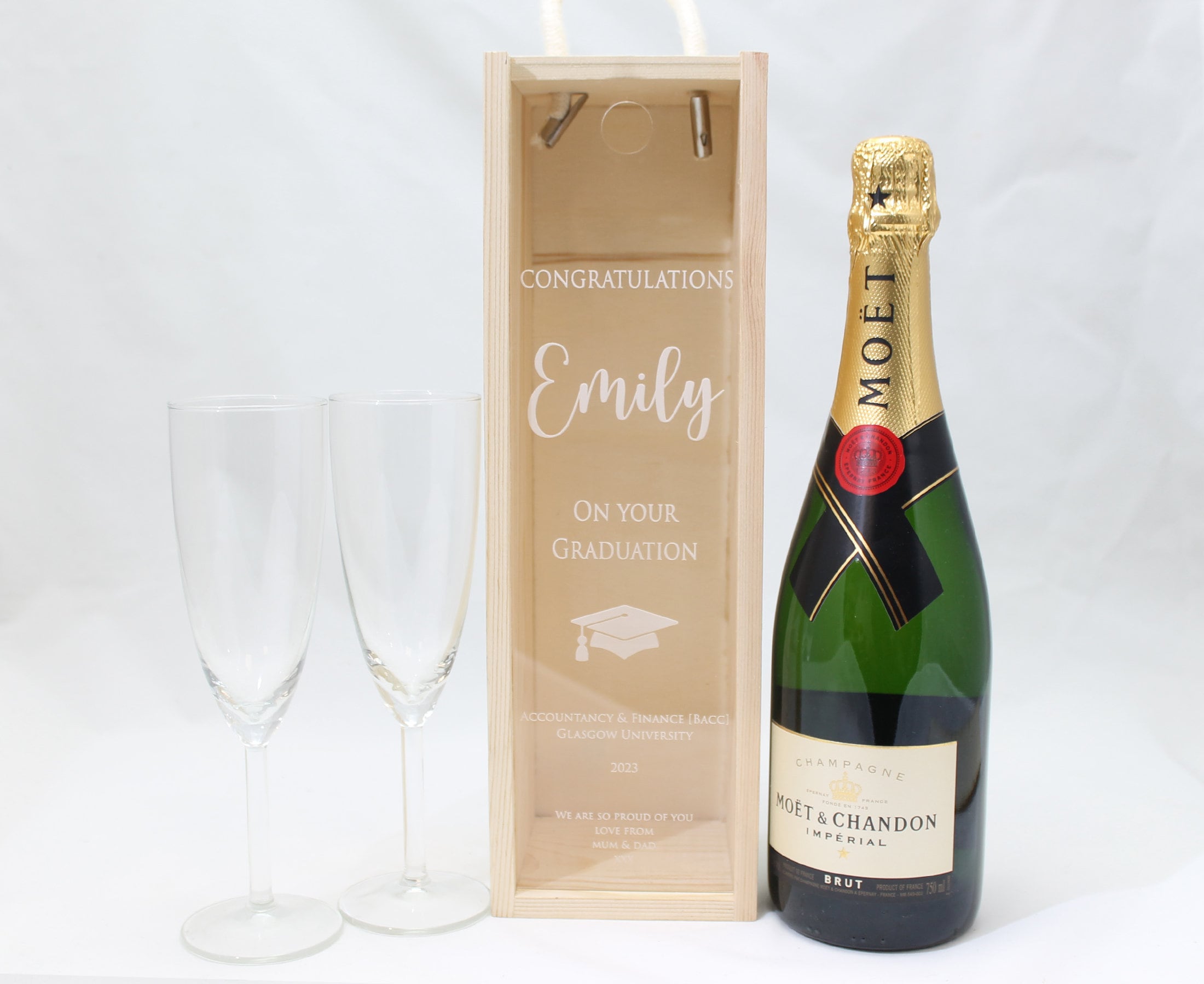 Personalised Graduation Bottle Gift Box Customised Engagement Gift Present Personalised Engagement Champagne Wooden Wedding Bottle Box Gifts